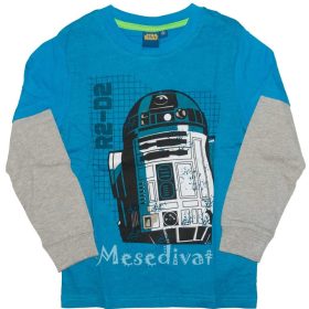 Star Wars duplaujjas pamut hosszúujjú felső kék