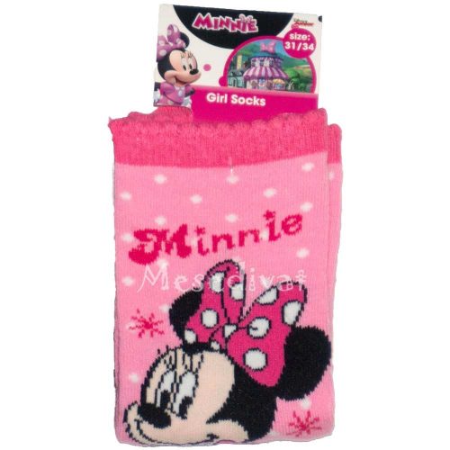Minnie Egeres pöttyös zokni rózsaszín