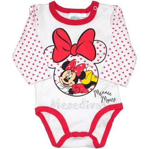 Minnie Egeres hosszúujjú body fehér