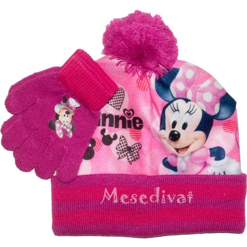 Minnie Mouse sapka kesztyű szett