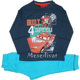 Verdás pizsama sötétkék-kék