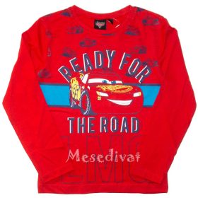 Verdás hosszúujjú póló piros 98-128