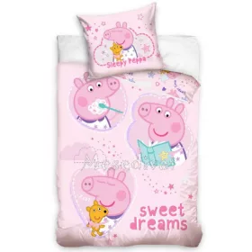 Peppa Malac ágyneműhuzat garnitúra rózsaszín