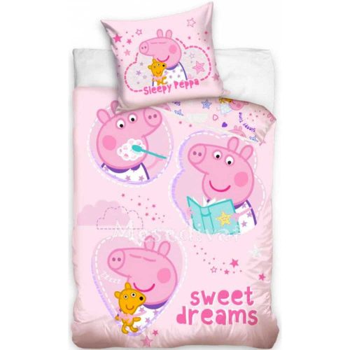 Peppa Pig gyerek ágyneműhuzat rózsaszín