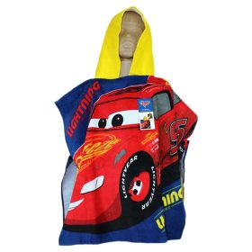 Verdás kapucnis poncsó törölköző sötétkék