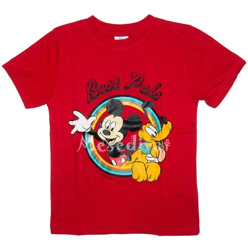 Mickey Egeres póló kisfiúknak piros