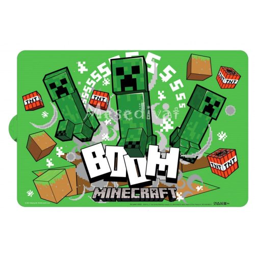 Minecraft tányéralátét zöld