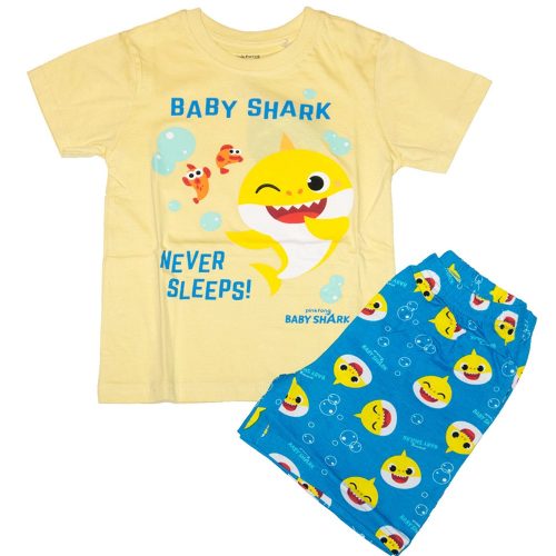 Baby Shark nyári pizsama sárga kék