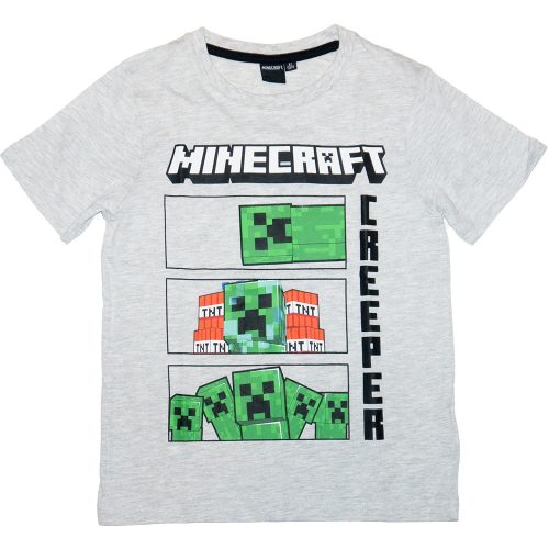 Minecraft póló szürke színben