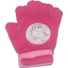 Unikornisos gyerek kötött kesztyű