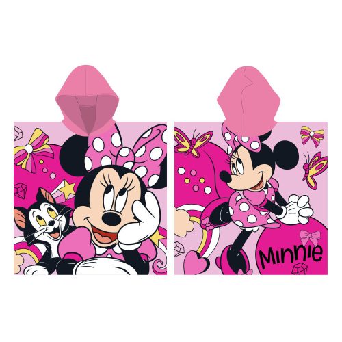 Minnie Mouse kapucnis poncsó törölköző