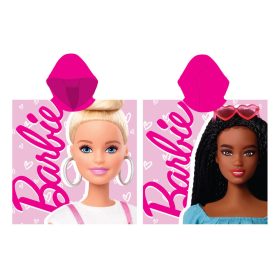 Barbie kapucnis poncsó törölköző