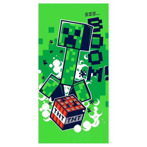 Minecraft fürdőlepedő zöld