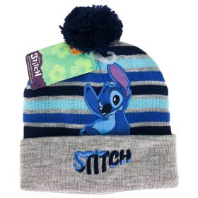 Disney Stitch bojtos kötött gyerek sapka