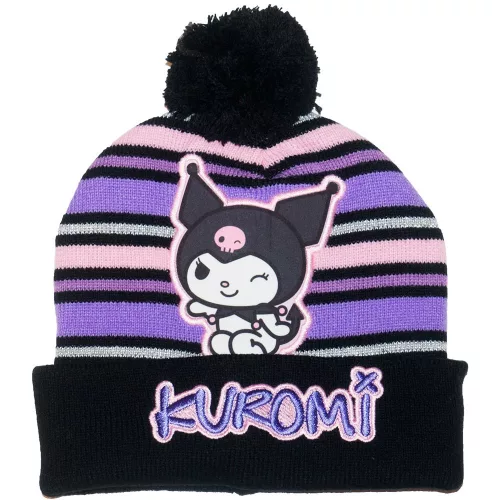 Kuromi bojtos téli sapka 