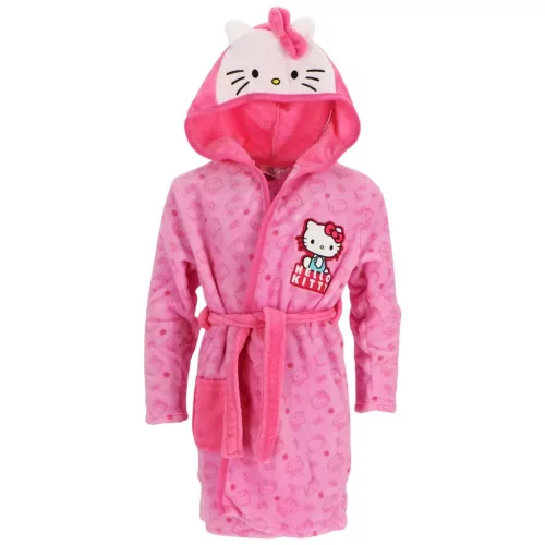 Hello Kitty kapucnis korall köntös
