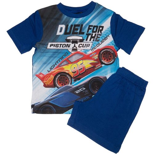 Disney Cars nyári gyerek pizsama kék