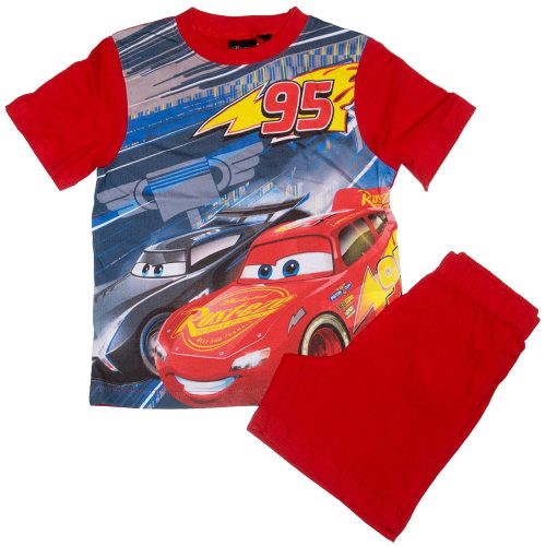 Disney Cars nyári gyerek pizsama piros