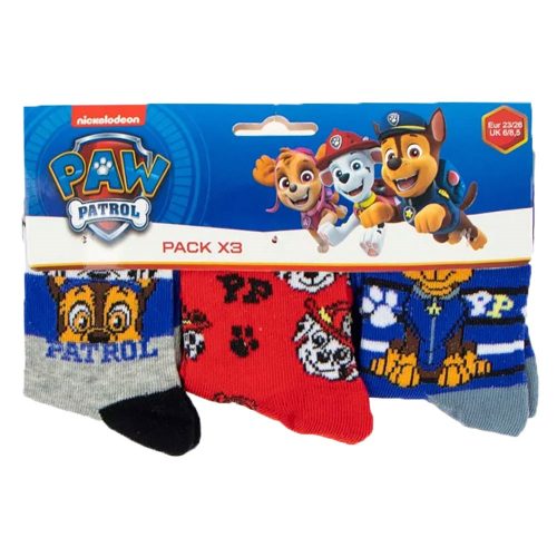 Mancs Őrjárat gyerek zokni szett 3 db