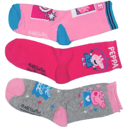 Peppa malac kislány zoknik 3 pár
