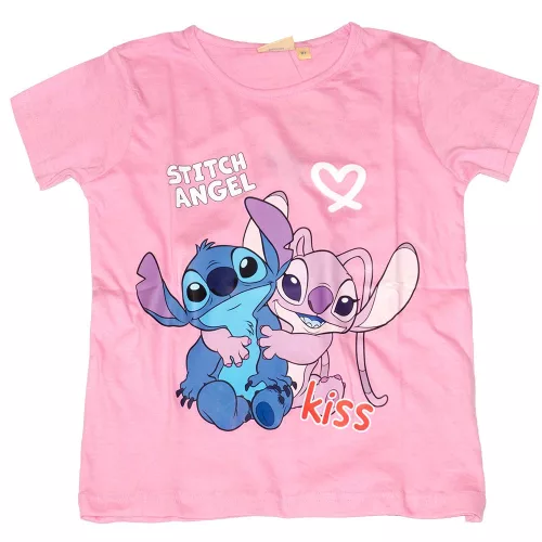 Stitch kislány rövidujjú póló rózsaszín